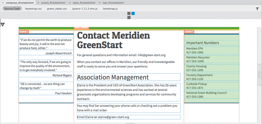 Ένα στιγμιότυπο οθόνης εμφανίζει το αρχείο "contactus_finished.html".